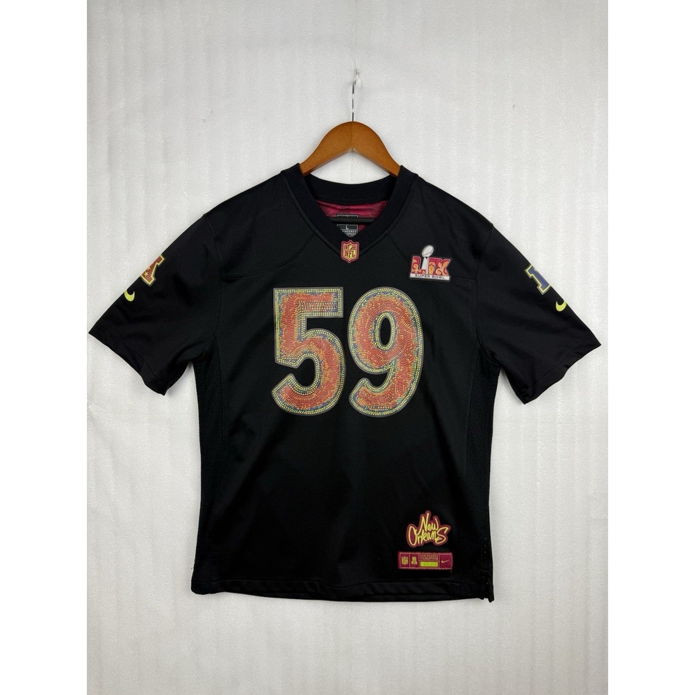 Nike Super Bowl LIX 59 New Orleans Jersey Limited Edition Black Mosaic Youth L